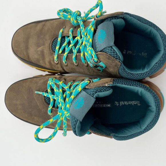 TIMBERLAND Jenness Falls WATERPROOF MID HIKING BOOT (Women) OLIVE FULL GRAIN 7.5 - Picture 7 of 10